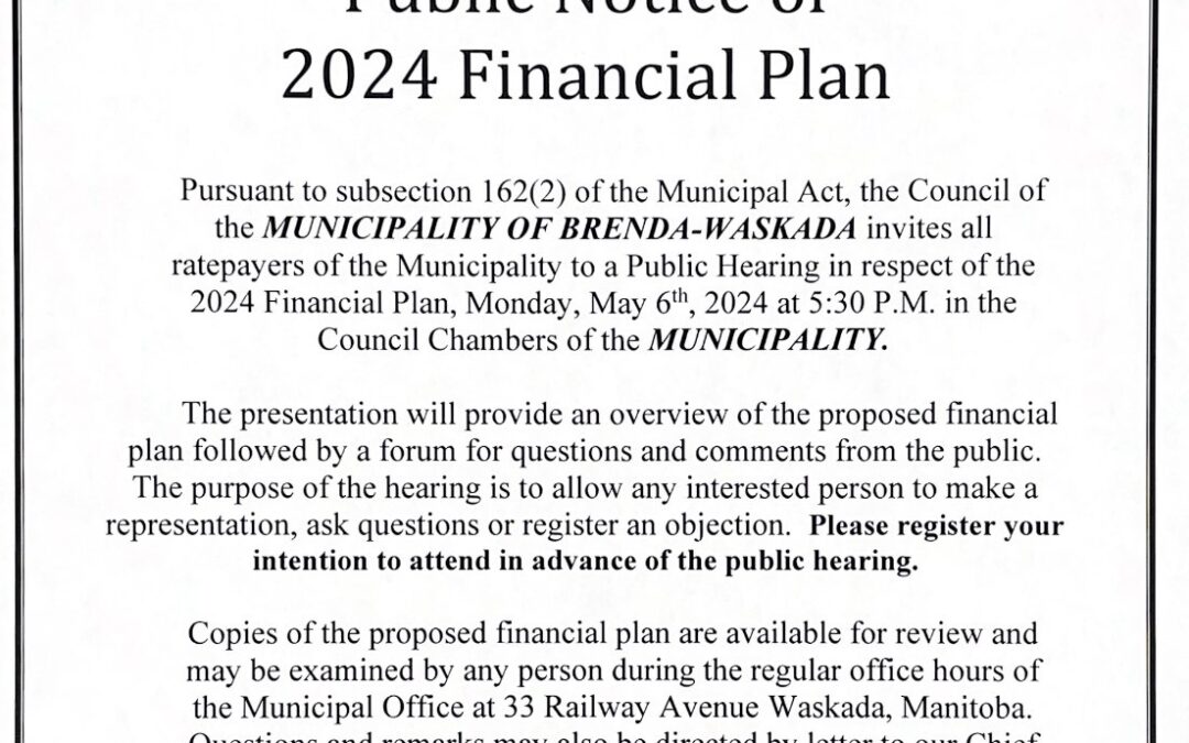 2024 Financial Plan notice