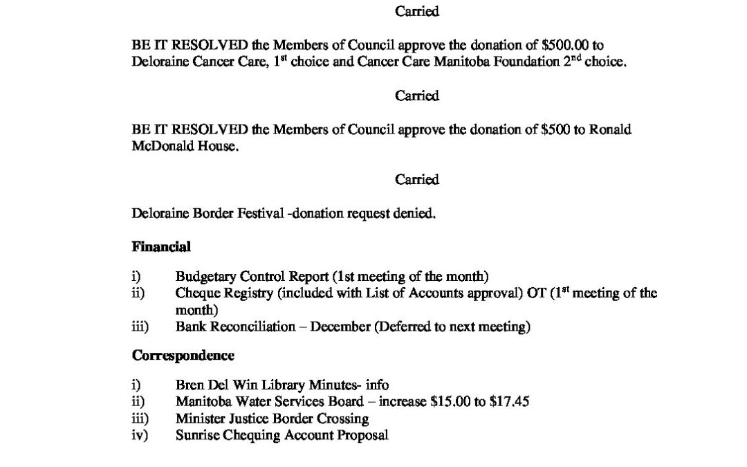 January 28, 2025 Regular Meeting Minutes